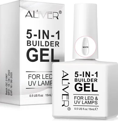 Produktbild von Aufbaugel Nagelaufbau Builder GEL 5-IN-1 Nail UV LED in Weiß, 15ml