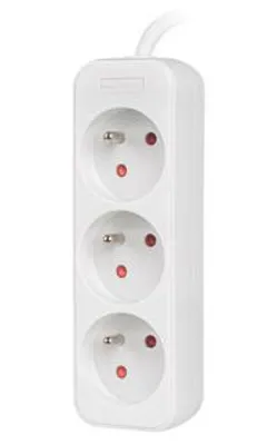 Immagine prodotto di Lanberg PS0-03E-0300-W prolunga di alimentazione 3 m 3 prese CA per interni Bianco