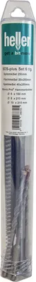 Produktbild von Einsteckwerkzeugset SDS-plus 6-tlg.m.Spitz/Flach/Spat+ SDS Bohrer HELLER