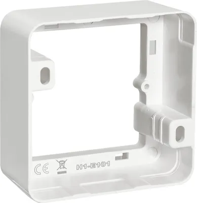 Produktbild von 1-fach Aufputz-Rahmen McPower ''Cup',' 80x80x45mm, mit Montagebohrung, poliert / Hochglanz
