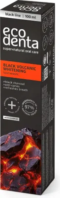 Produktbild von Ecodenta Zahnpasta Black Whitening mit vulkanischen Mineralien (100 ml)