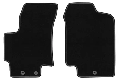 Productafbeelding van Velours voormatten voor Kia Rio II DE 2005-2011 (hatchback) – 2-delig, zwart, op maat – Wielganizator BASIC