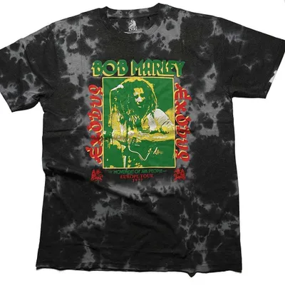 Productafbeelding van Bob Marley Exodus Tie-Dye (Wascollectie) T-shirt met korte mouwen, zwart, maat L