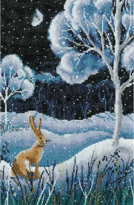 Obrázek produktu pro Heritage cross stitch set Aida "Winter Forest (A)", počítaný vzor, ESWF1668-A, 20x31cm
