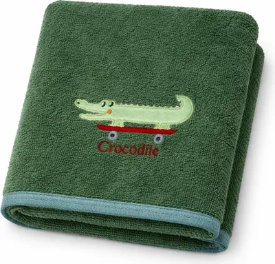Produktbild von Egeria Kinder Handtuch - Krokodil, grün 50 x 90 cm Krokodil, grün