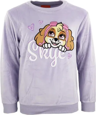 Produktbild von Paw Patrol Skye Kinder Velour Pullover Sweater – Lila / 98