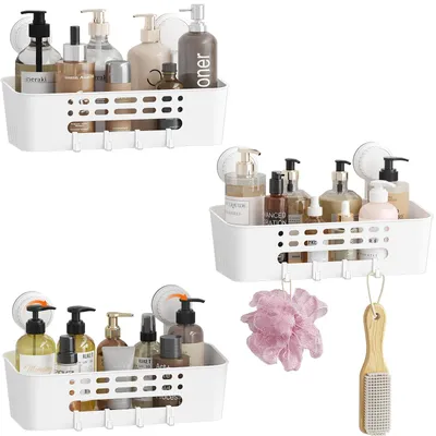 Immagine prodotto di Scaffale da bagno Saugnapf con 4 ganci