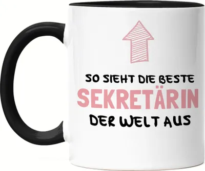 Produktbild von So Sieht Die Beste Sekretärin Aus Emaille Tasse Arbeitskollegin Abschiedsgeschenk Büro Assistenz