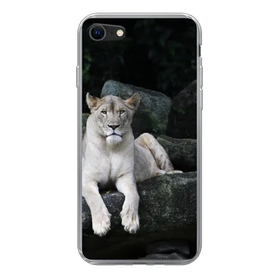 Produktbild von MuchoWow® Handyhülle Schutzhülle Hülle für iPhone SE 2020 Löwe - Wilde Tiere - Porträt Silikon Softcase Handy Hülle - Kartenbesitzer