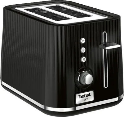 Zdjęcie produktu dla TEFAL Loft 2S TT761838, 2 płyty, czarny, przyciski, pokrętło