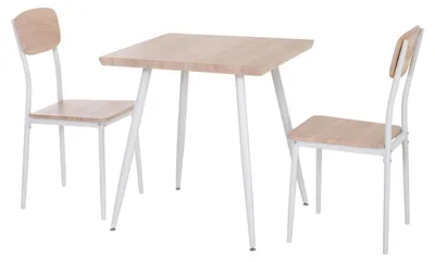 Obrázok produktu pre HOMCOM 3-dielna jedálenská súprava, jedálenský stôl, jedálenská súprava, jedálenský set, sedenie