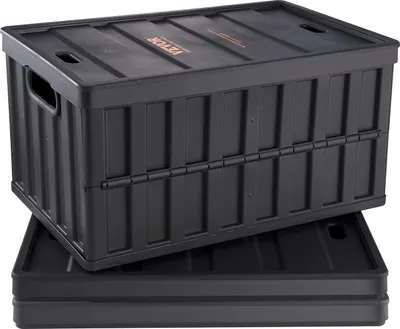 Produktbild von VEVOR 3er-Set 65L Profi Klappbox aus PP Transportbox mit Deckel Faltbarer Aufbewahrungsbox mit Handgriff Stapelbare Kisten Storage Box Faltboxen Stapelboxen für Aufbewahrung & Transport