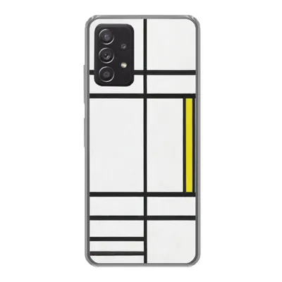 Produktbild von MuchoWow® Handyhülle Schutzhülle Hülle für Samsung Galaxy A53 5G Komposition in Weiß, Rot und Gelb - Piet Mondrian Silikon Softcase Handy Hülle - Schutzabdeckung