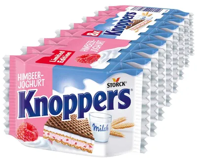 Productafbeelding van Knoppers® 473841-00 Knoppers® Frambozen-yoghurt, 8 stuks à 25,0 g.