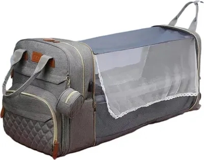 Immagine prodotto di Borsa fasciatoio con lettino pieghevole - grigio