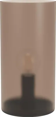 Produktbild von EGLO Nachttischlampe Geo, elegante Glas Tischlampe, Zimmer Deko Schlafzimmer, zylinderförmige Wohnzimmerlampe, E14 , Ø 10 cm