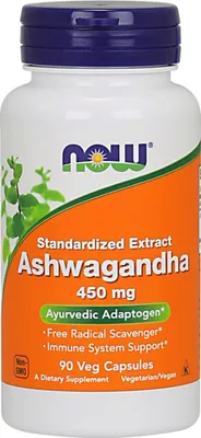 Produktbild von NOW Foods Nahrungsergänzungsmittel Ashwagandha 450 MG, BI3710