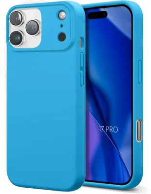 Image de Coque pour iPhone 17 Pro, Protection Silicone Liquide Ultra Slim Souple Effet Mat Bleu