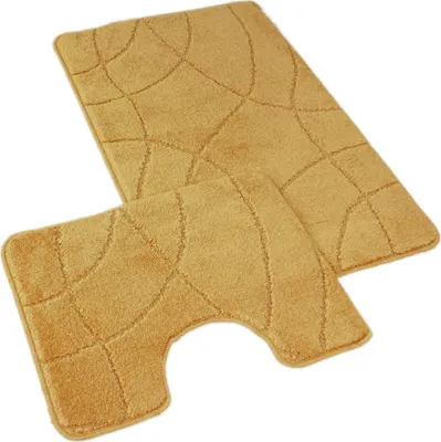 Produktbild von Bad- und Toilettenteppich Labyrinth gold