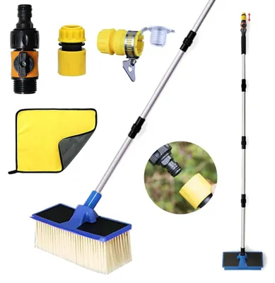 Produktbild von Teleskopischer Waschbürste mit Wasseranschluss, 168 cm