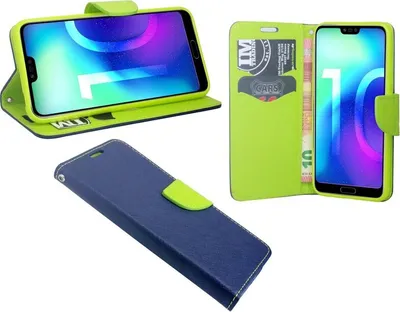 Image de Housse de transport Honor 10 Housse Flip Case Smartphone Bleu-Vert