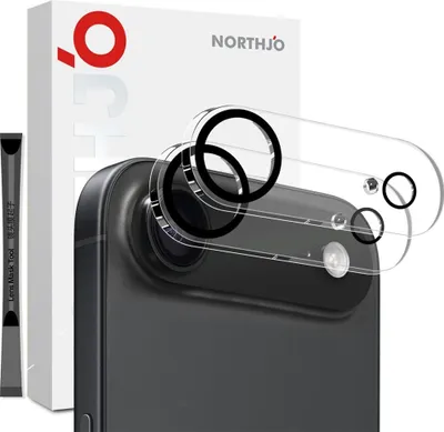 Produktbild von iPhone Air Kamera Objektivschutz - NORTHJO 9H Panzerglas Doppelpack - Transparent