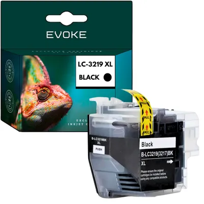 Produktbild von Evoke kompatible Tinte für Brother LC-3219XL LC3219XL LC3219XLBK Schwarz 65 ml 3000 Seiten MFC-J5330DW J5335DW J5730DW J6530DW