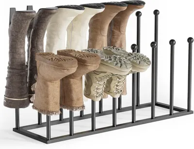 Produktbild von Schuhregal 8 Paar, schwarz, Metall, für Flur