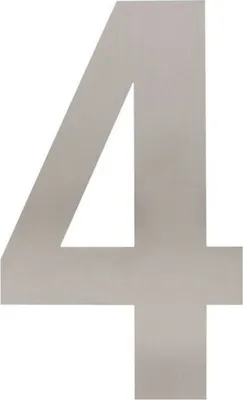 Produktbild von Hausnummer 4 XXL 500x2mm Edelstahl gebürstet
