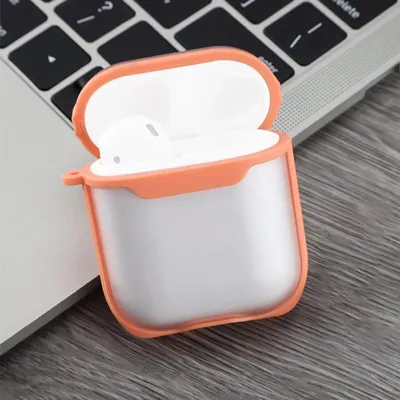 Produktbild von Mobigear Shockproof  Apple AirPods 1 Stoßfeste Hardcase Hülle - Orange