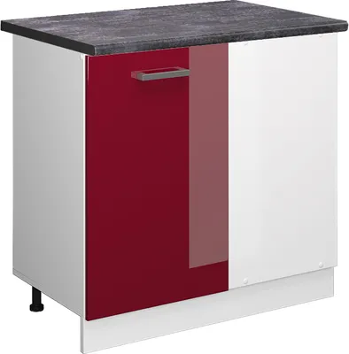 Obrázek produktu pro Rohová skříňka Vicco R-Line Červená vysoký lesk 86 cm , PD Antracit, Model 45512