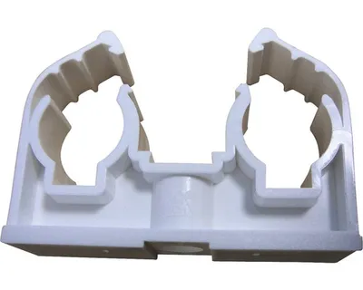 Obrázek produktu pro PVC příchyt dvojitý pro Cu trubku 22 mm