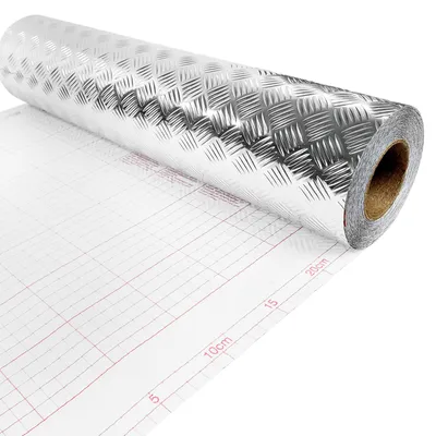 Produktbild von Klebefolie Möbel 45x100 cm - Riffelblech Glanz - Möbelfolie selbstklebend in Deko-Stil - Folie für Möbel zur einfachen Renovierung von Türen, Tischen und Regalen - Klebefolie dekorativ und abwaschbar
