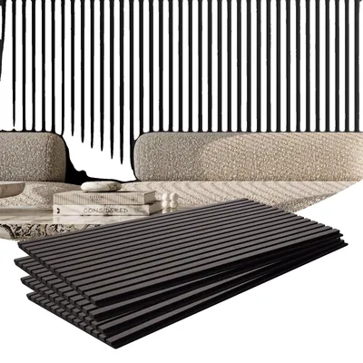 Image de Panneaux acoustiques VEVOR, 1200 x 600 x 21 mm, panneaux muraux en bois MDF accentués , panneaux acoustiques, panneaux muraux en bois synthétique pour la réduction du bruit, chêne noir