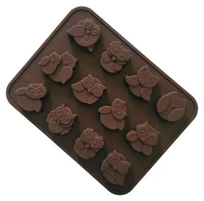 Image de Moule en silicone pour gâteau, motif hibou d'Halloween, antiadhésif, 1 pièce