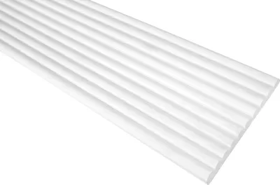 Produktbild von GRAND DECOR Stuckleisten Wand flach modern, PolyurethanHartschaum weiß - 2m Wandleisten glatt Dekorleisten zum kleben Deckenstuck Deko (2 Meter CR801)
