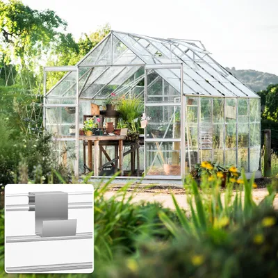 Image de LZQ 14 pièces UV-résistant polycarbonate alvéolaire 700g/㎡ double plaque alvéolaire ondulée plaque de serre pour le jardin Serre(605x1210x4mm, Transparent)