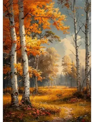 Produktbild von Diamant-Mosaik „Herbst im Wald“, 30 x 40 cm – Creative Diamonds