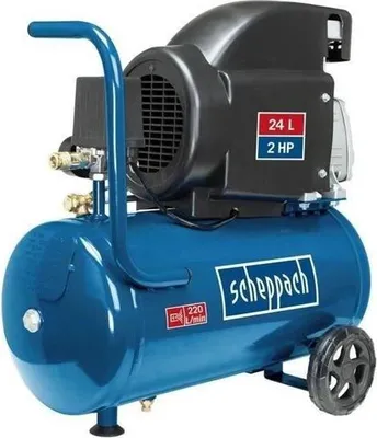 Produktbild von Kompressor Scheppach HC26, 24L Tank, 1500 W, 8 bar, Horizontal, Mit Öl