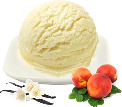 Produktbild von Vanille Nektarine Low Carb Eis Pulver Vegan Zucker-, laktosefrei 333 g