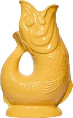 Produktbild von Gluckigluck Wasserkaraffe mit Gluckergeräusch, handgefertigt, ikonisches Design, Farbe:Gelb, Fassungsvermögen:1,2 L