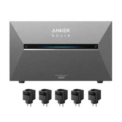 Produktbild von Anker SOLIX Solarbank 3 E2700 Pro 2688Wh Speicher für Balkonkraftwerk, 4 MPPT, 4 MPPT, Schließe bis zu 8 Panel, Solareingang bis zu 3 600 W (0% MwSt)