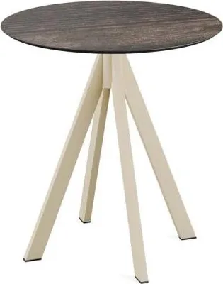 Produktbild von Infinity Terrassentisch Sand gestell + Riverwashed Wood HPL Ø70 cm