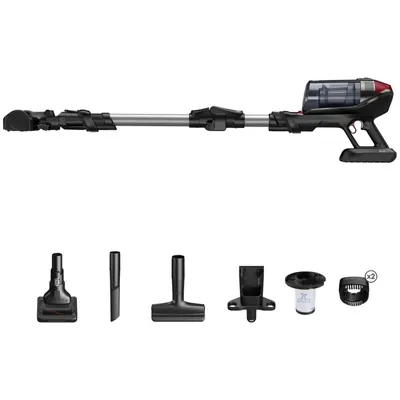 Produktbild von Rowenta RH98A7, 2-in-1-Stabstaubsauger, Beutellos, Rot, Grau, 0,9 l, Rechteckig, Trocken
