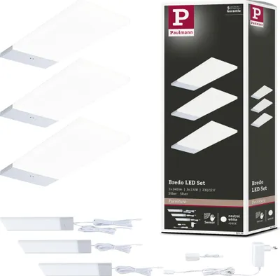 Obrázok produktu pre Paulmann LED osvetlenie pod skrinku Bredo senzor priblíženia sada 3 ks