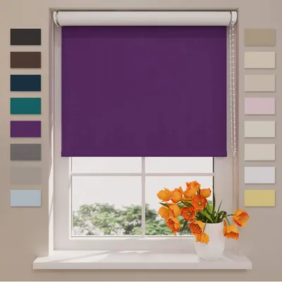 Produktbild von DTCH® Verdunkelungsrollo 100 x 190 cm Lila, Größen von 40 bis 240 Breite, Ohne Bohren möglich
