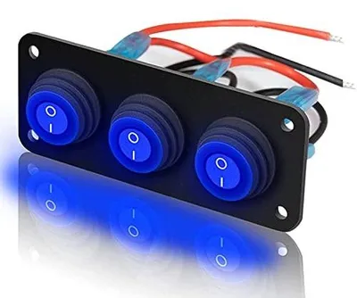 Zdjęcie produktu dla Przełącznik kołyskowy 3 biegowy 15A 12V 24V dc LED do samochodu