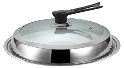 Productafbeelding van Wokdeksel - met glazen deksel - 30 cm