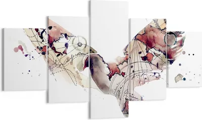 Produktbild von Bild auf Leinwand - Leinwandbild - Vogel Abstraktion - 125x70cm - Wand Bild - Wanddeko - Wandbilder - Leinwanddruck - Bilder - Kunstdruck - Wanddekoration - Leinwand bilder - Wandkunst - EA125x70-4109