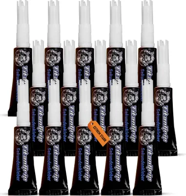 Produktbild von Bestlivings Gel-Sekundenkleber extra stark, tropffrei, für Holz, Metall und Kunststoff, wasserresistent, schnell haftend, Reparaturen & Basteln, 2g 20er-Pack